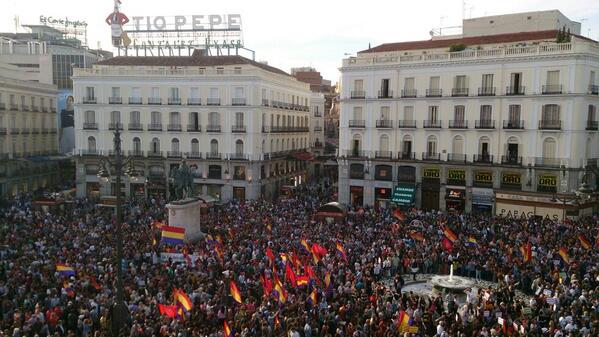 Manifestación en Madrid a favor de la III República